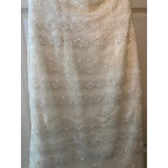 Davids Bridal Lace Wedding Dress/Gown Size 6 - Picture 4 of 8